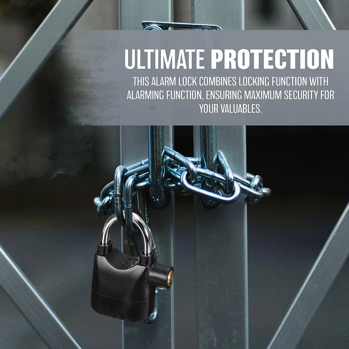🔒 Alarm Padlock – The 24/7 Guardian for Your Bike, Gate & Home